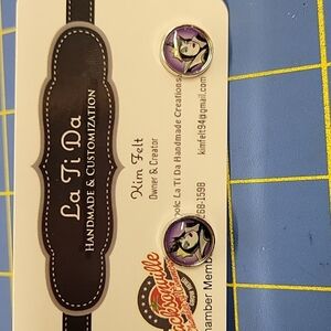 Disney Villian Grimhilde Evil Queen Silver Tone 0.25" Earrings Hypoallergenic